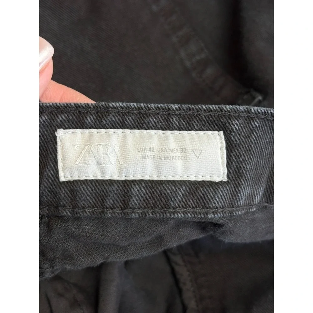 Y2K Jean Men's 32 Black Utility Streetwear Wide Leg Baggy Cybercore Mall Goth